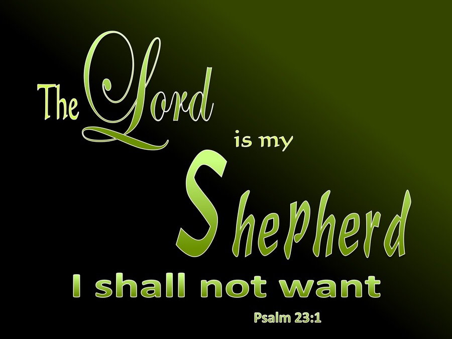 Psalm 23:1 The Lord Is My Shepherd (gray)